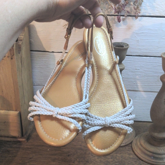 Talbots White Leather Sandals - Picture 3 of 9